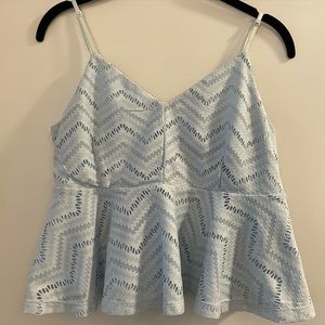Dynamite Blue Lace Top